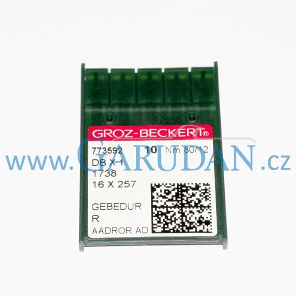 16x231 / DBx1 / 1738 / 16x257 / 71x1 GEBEDUR (Nm 80/12) Jehla Groz-Beckert (R GEBEDUR)