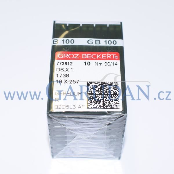 16x231 / DBx1 / 1738 / 16x257 / 71x1 GEBEDUR (Nm 90/14) Jehla Groz-Beckert (R GEBEDUR)